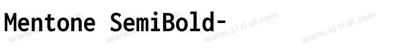 Mentone SemiBold字体转换